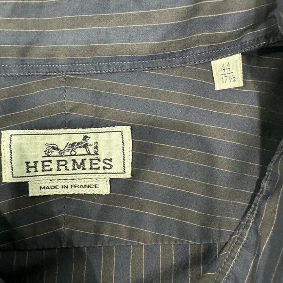 Hermes Long Sleeve Dress Shirt, Size 44/Neck 17.5 - Picture 13 of 17